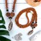 Rudraksha Mala with Narmadeshwar Shivling Pendant for Men Women 5 Mukhi Rudraksha Mala Shaligram Narmada Pendant Necklace Yoga Meditation (pack of 1)